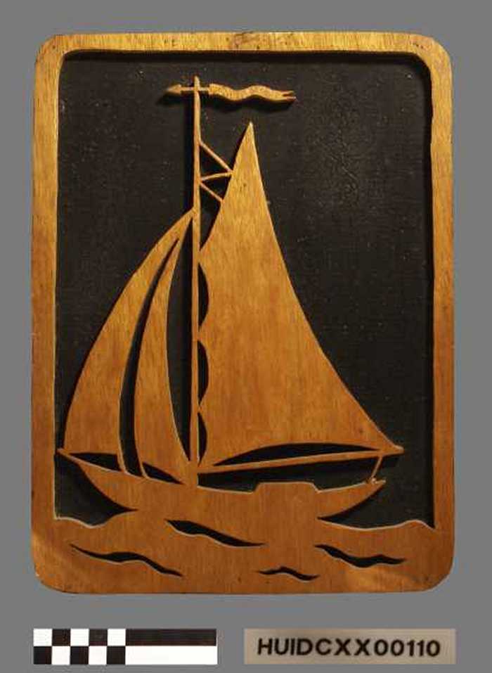 Houten kader met jacht