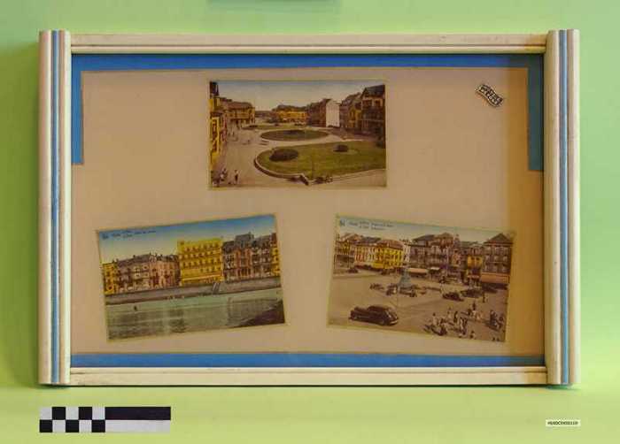 Schenkblad met drie zichten van Heist a/Zee