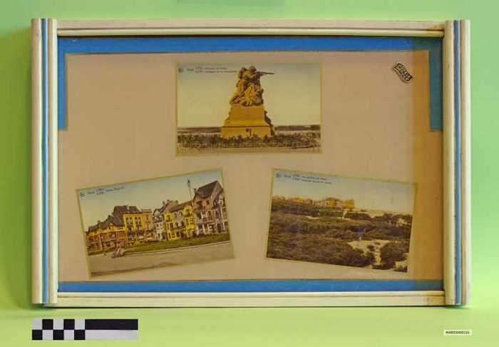 Schenkblad met drie zichten van Heist a/Zee