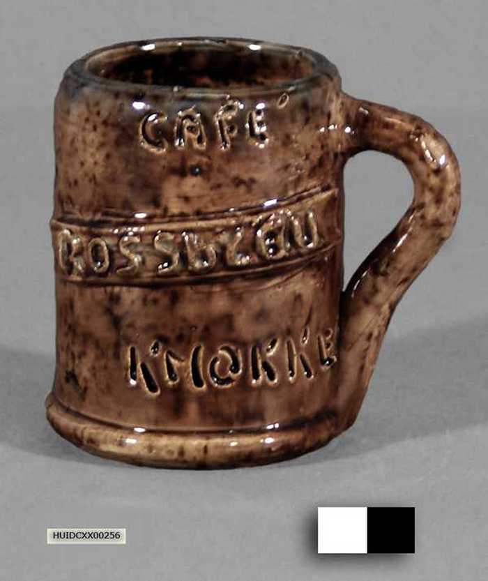 Stenen beker: 'Café Rossbrau Knokke'