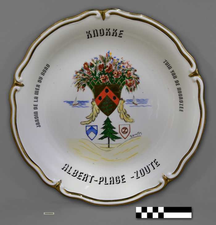 Sierbord: Knokke - Albert - Plage - Zoute - Tuin van de Noordzee