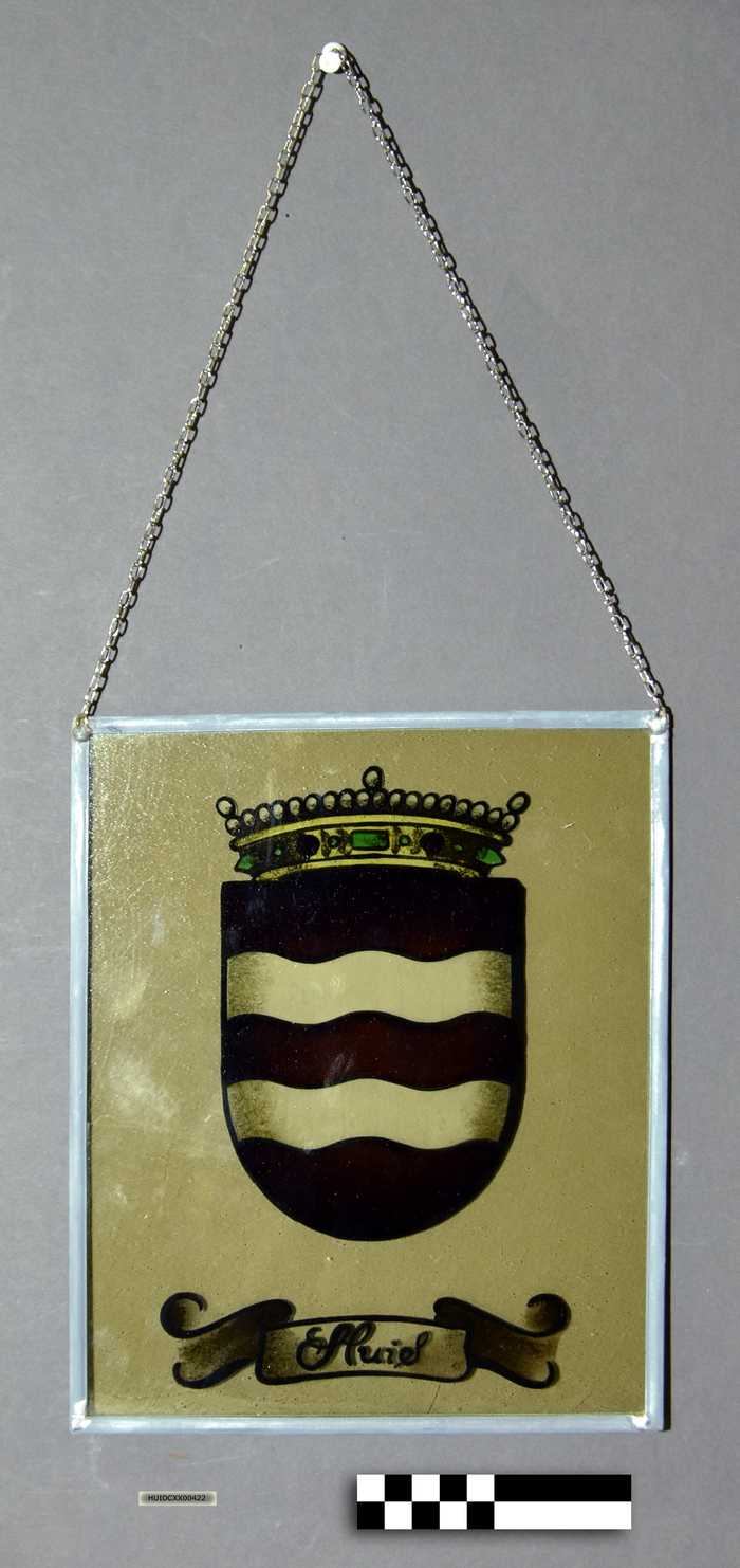 Glazen decoratief schild van 'Sluis'