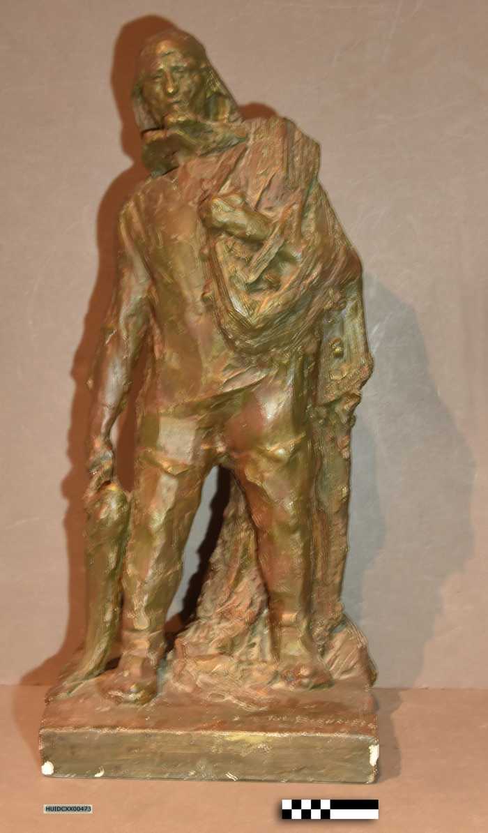 Beeld: Visser met net en kabeljauw