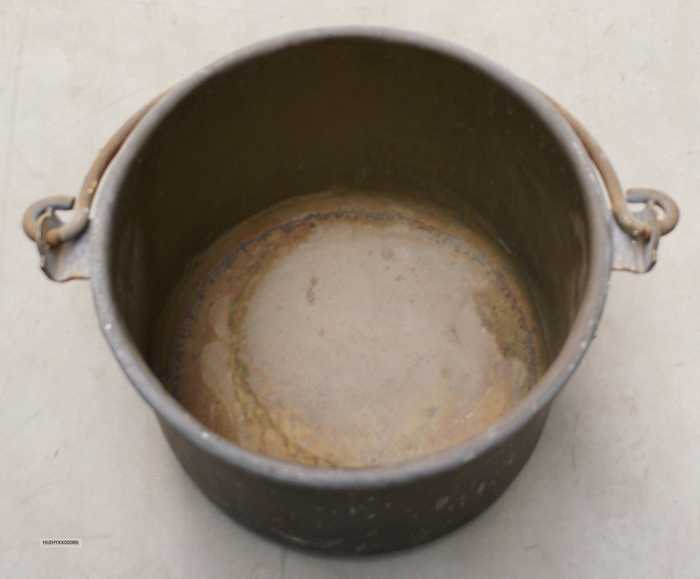 Koperen wasketel met hengsel