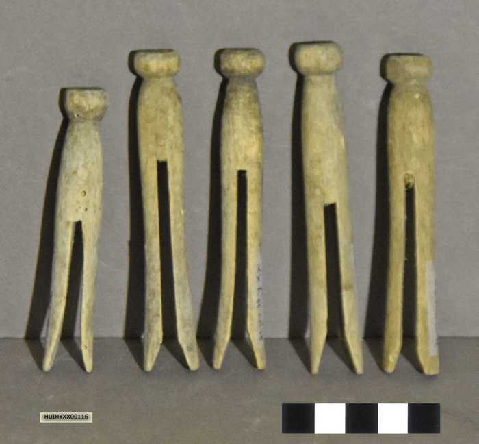 Set van 5 houten wasspelden