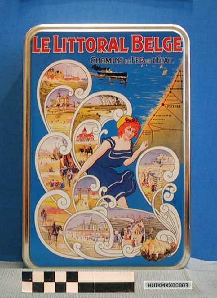 Voorraaddoos in blik met retroprent op deksel