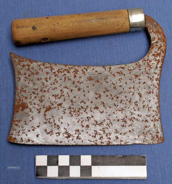 Groentenhakmes met 1 houten handvat