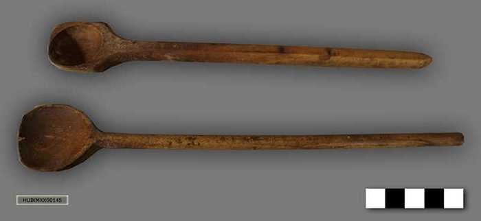 Set van twee houten lepels