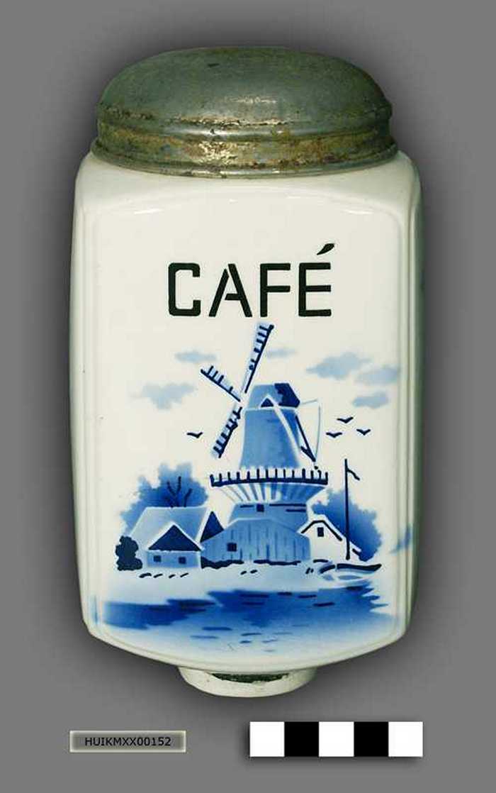 Keramieken reservoir van een koffiemolen