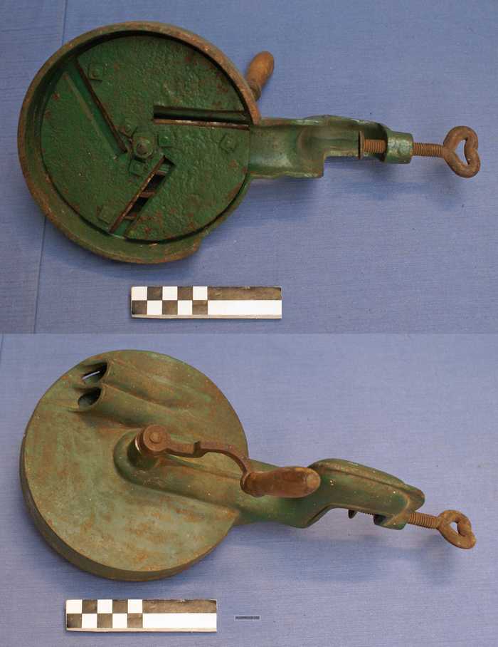 Toestel om snijboontjes te snijden