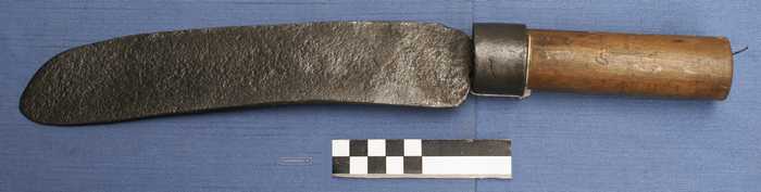 Snijmes met houten handvat