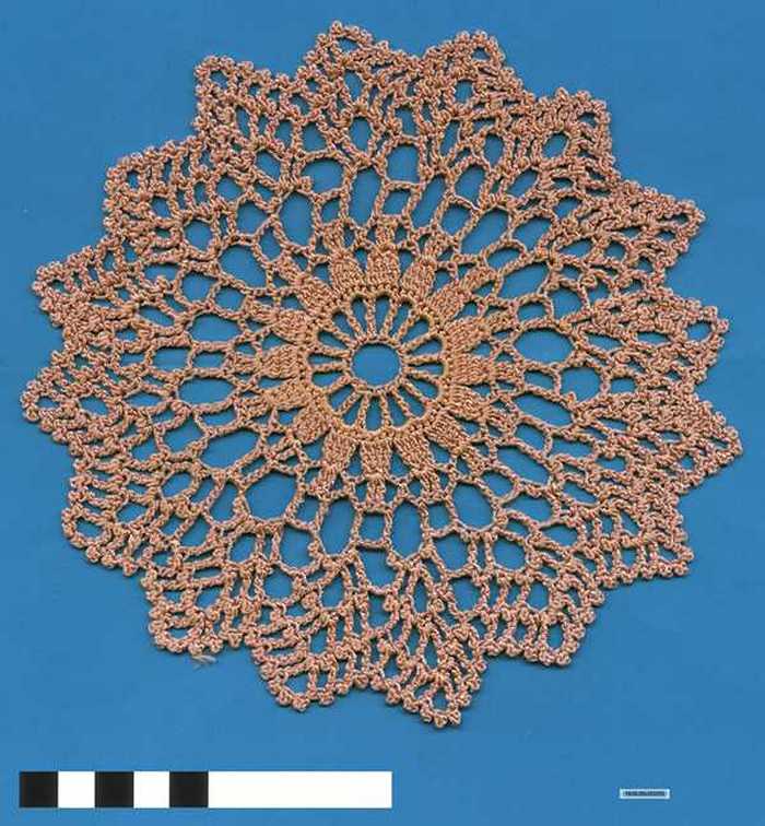 Lichtbruin stervormig/rond haakwerk