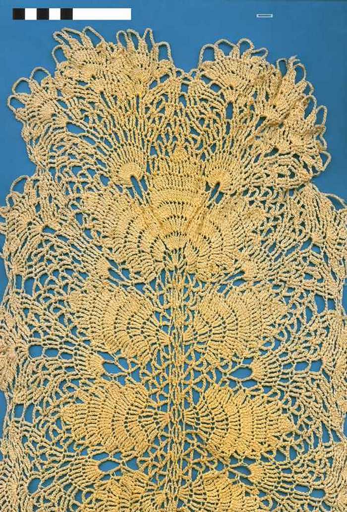 Geel ovalen haakwerk