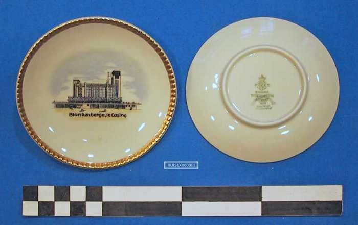 Schaaltje in verguld porselein - Casino Blankenberge