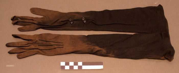 Zwarte ellebooghandschoenen