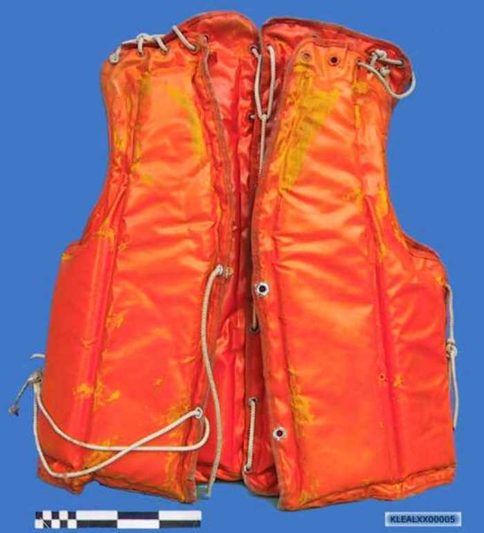 Reddingsvest in oranje plastiek