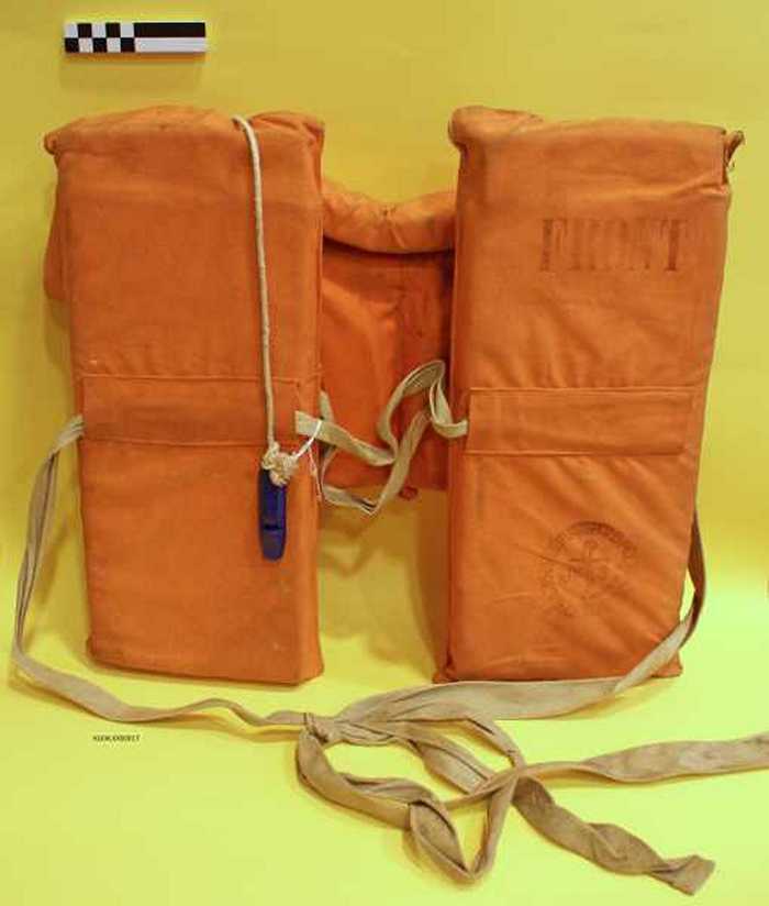 Reddingsvest in oranje katoen