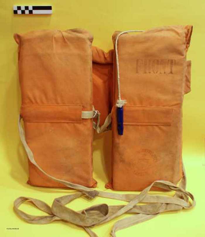 Reddingsvest in oranje katoen