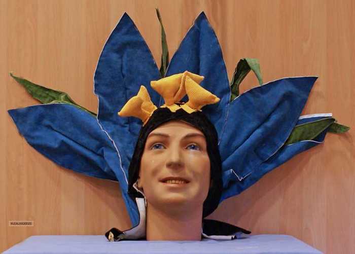 Carnaval bloemenmuts orchidee