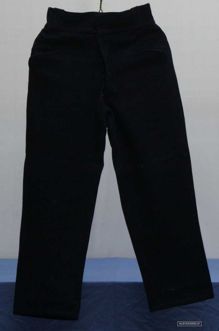 Blauwe wollen vissersbroek