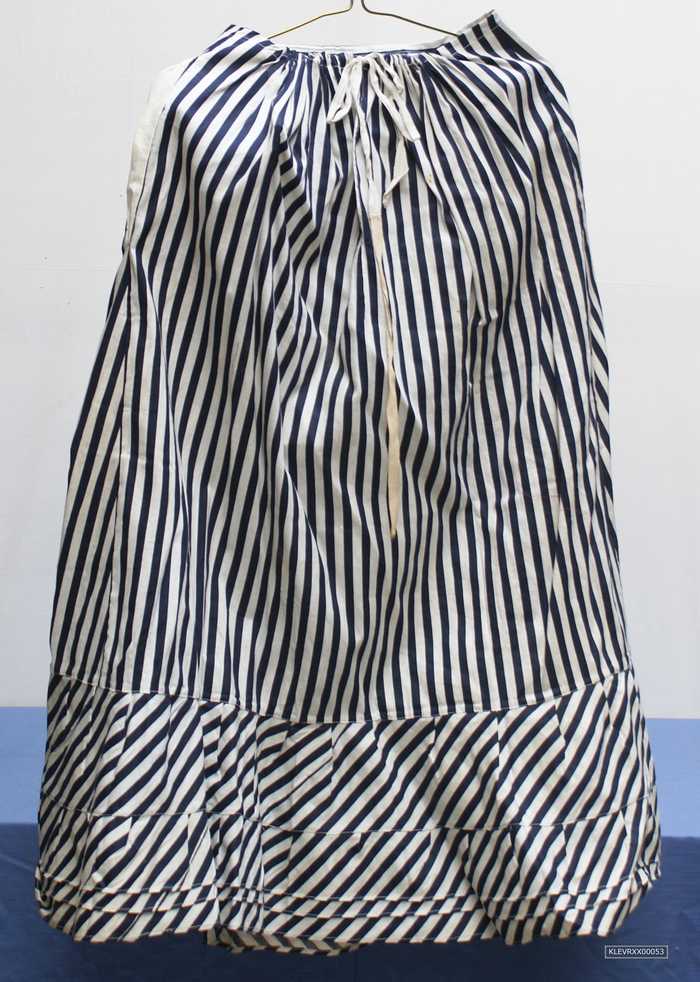 Rok - Blauw/wit verticaal gestreept