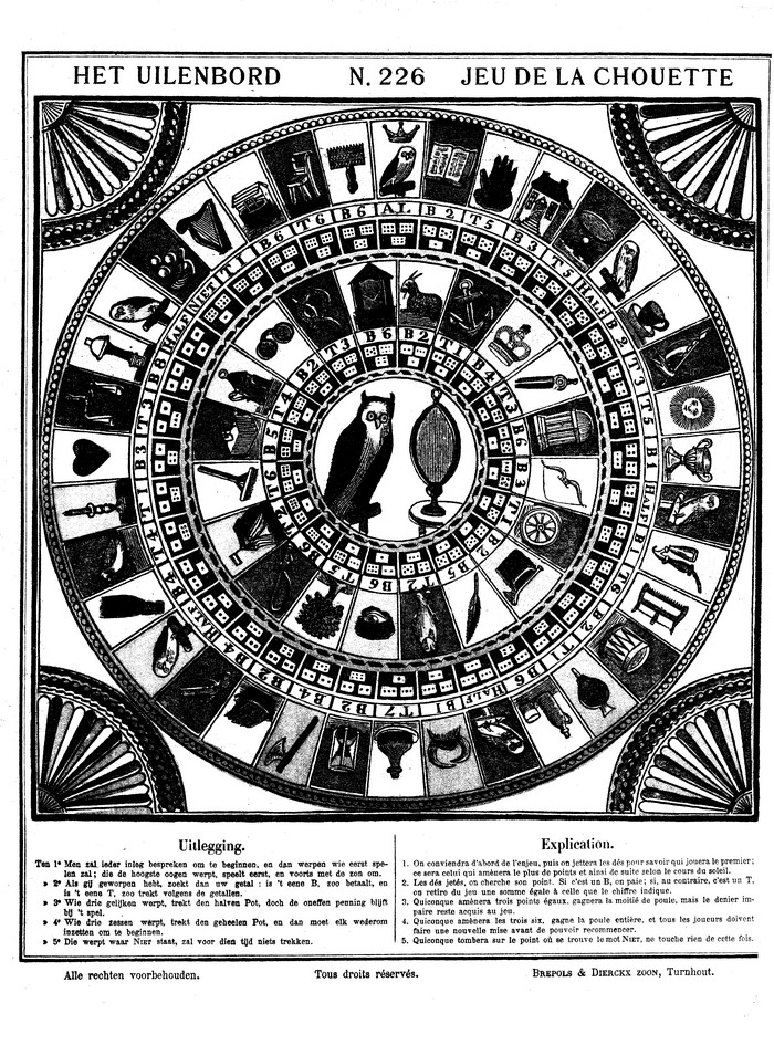 Het uilenbord Jeu de la chouette
