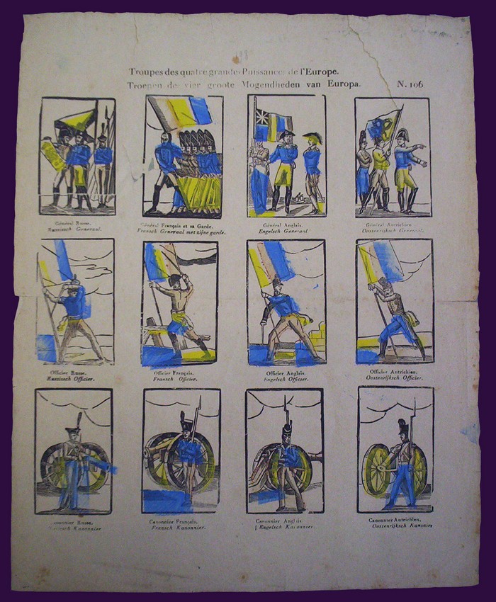 Troupes des quatre grandes Puissances de l?Europe - Troepen der vier groote mogendheden van Europa