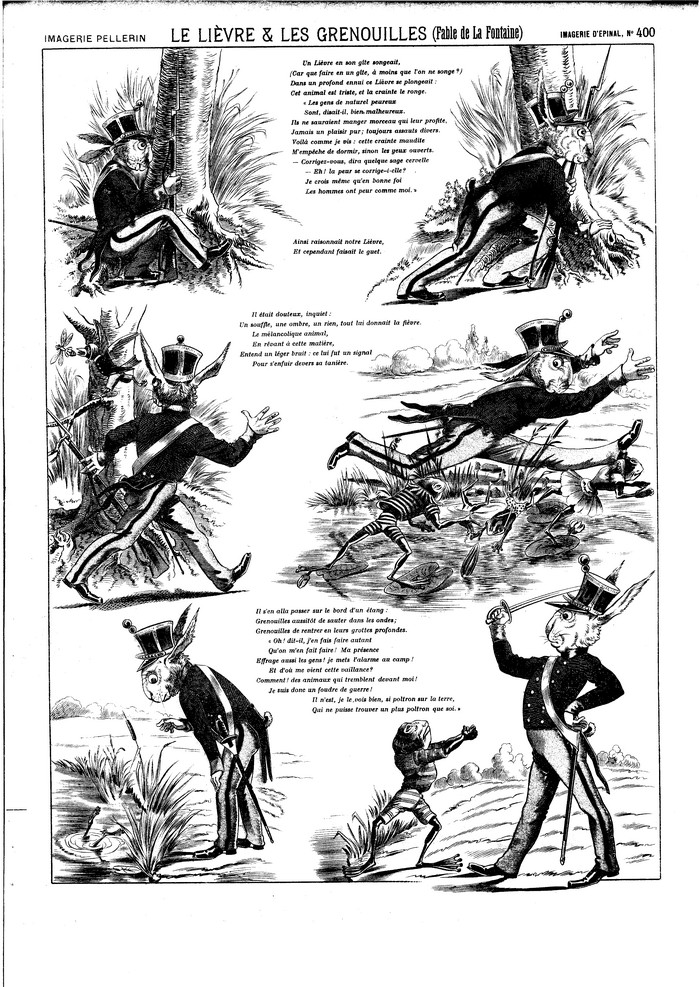 Le lièvre & les grenouilles (Fable de la Fontaine)