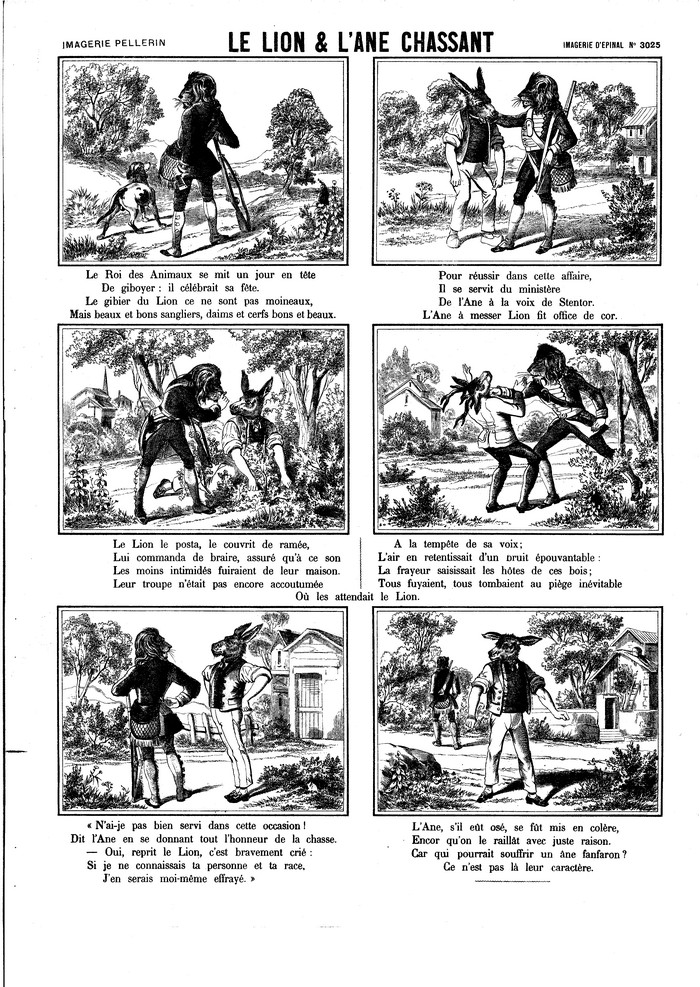 Le lion & L'âne chassant