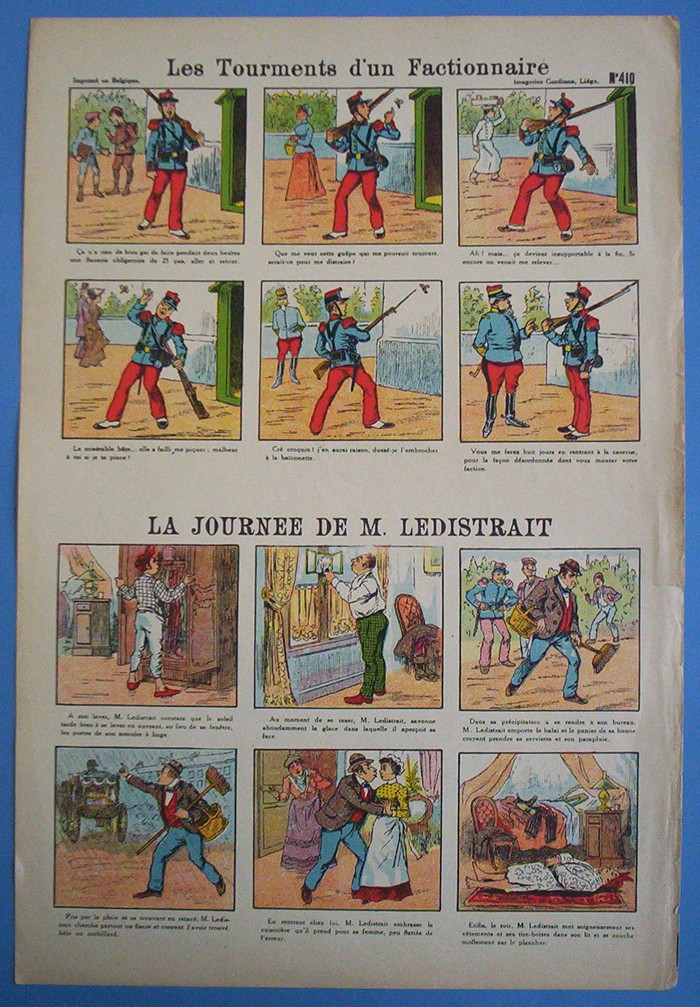 Les tourments d'un factionnaire  La journée de M. Ledistrait