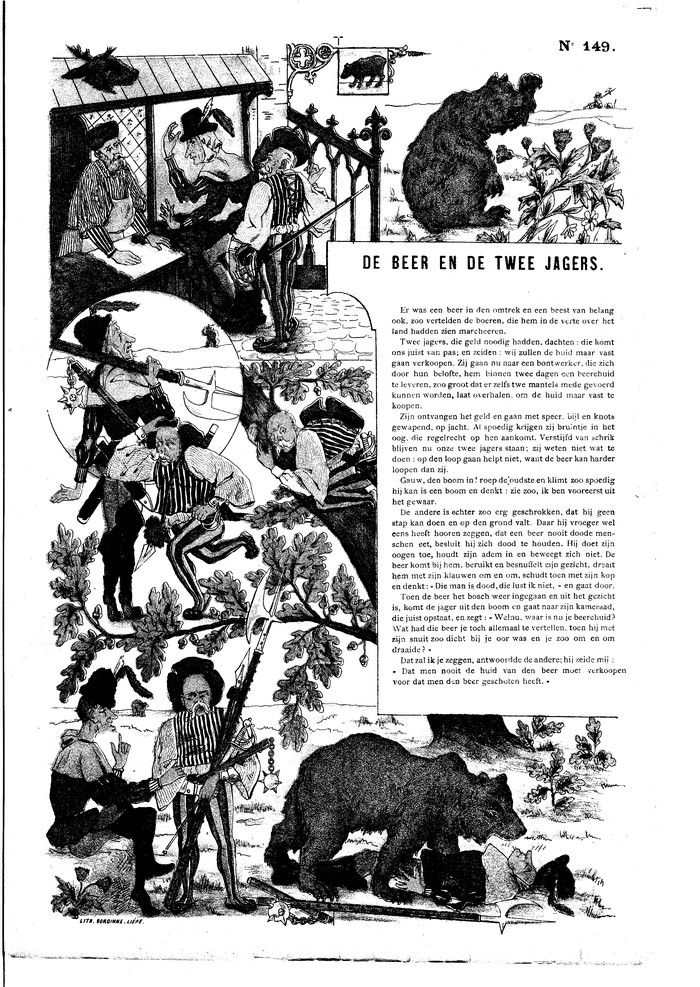 De beer en de twee jagers