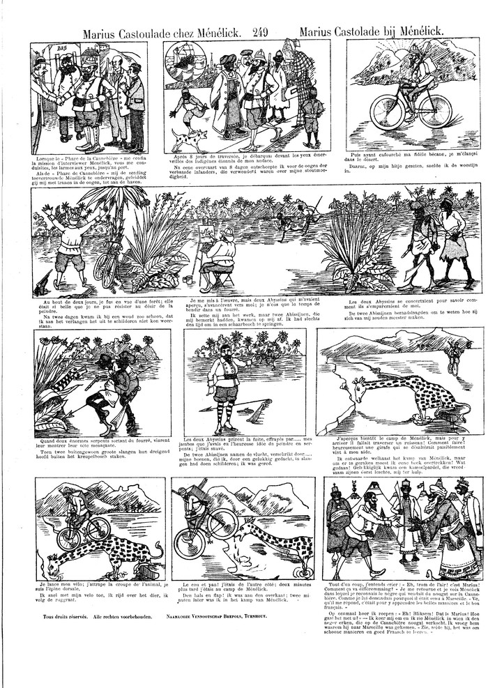 Marius Castoulade chez Ménélick Marius Castolade bij Ménélick