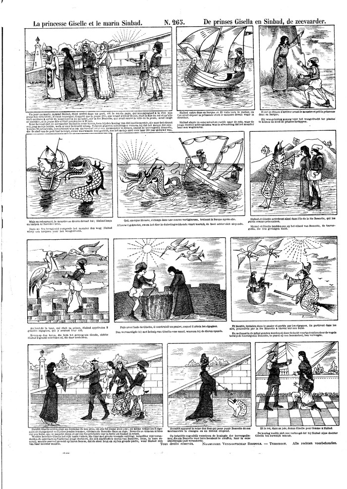 La princesse Giselle et le marin Sinbad De prinses Gisella en Sinbad, de zeevaarder