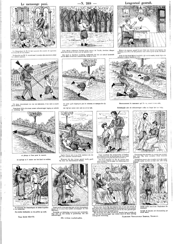 Le mensonge puni Leugentaal gestraft