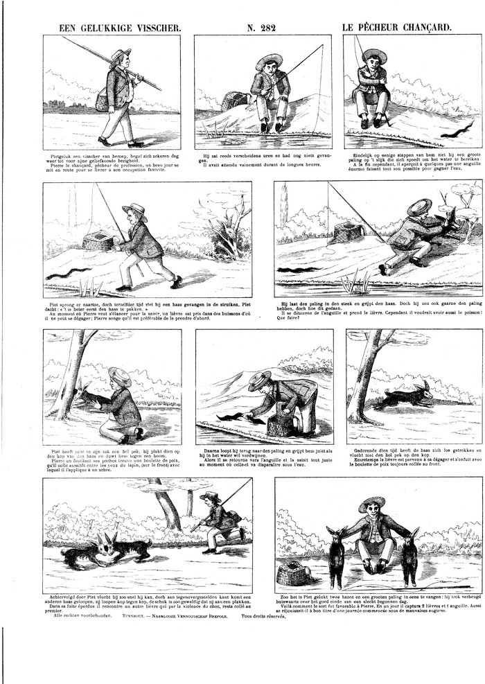 Een gelukkige visscher Le pêcheur chançard