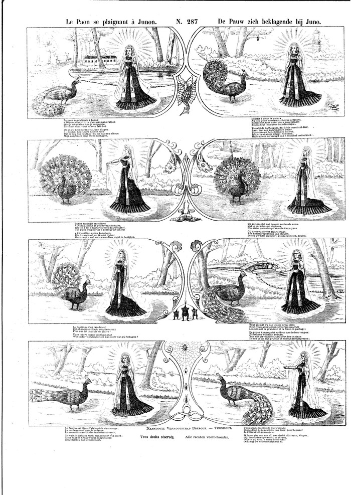 Le paon se plaignant Ã  Junon De pauw zich beklagende bij Juno
