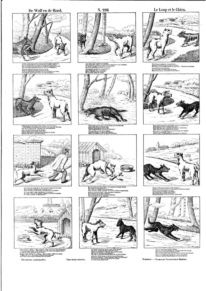 De wolf en de hond Le loup et le chien