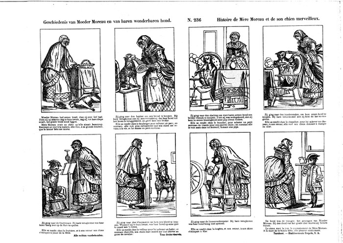 Geschiedenis van moeder Moreau en van haren wonderbaren hond Histoire de mère Moreau et de son chien merveilleux