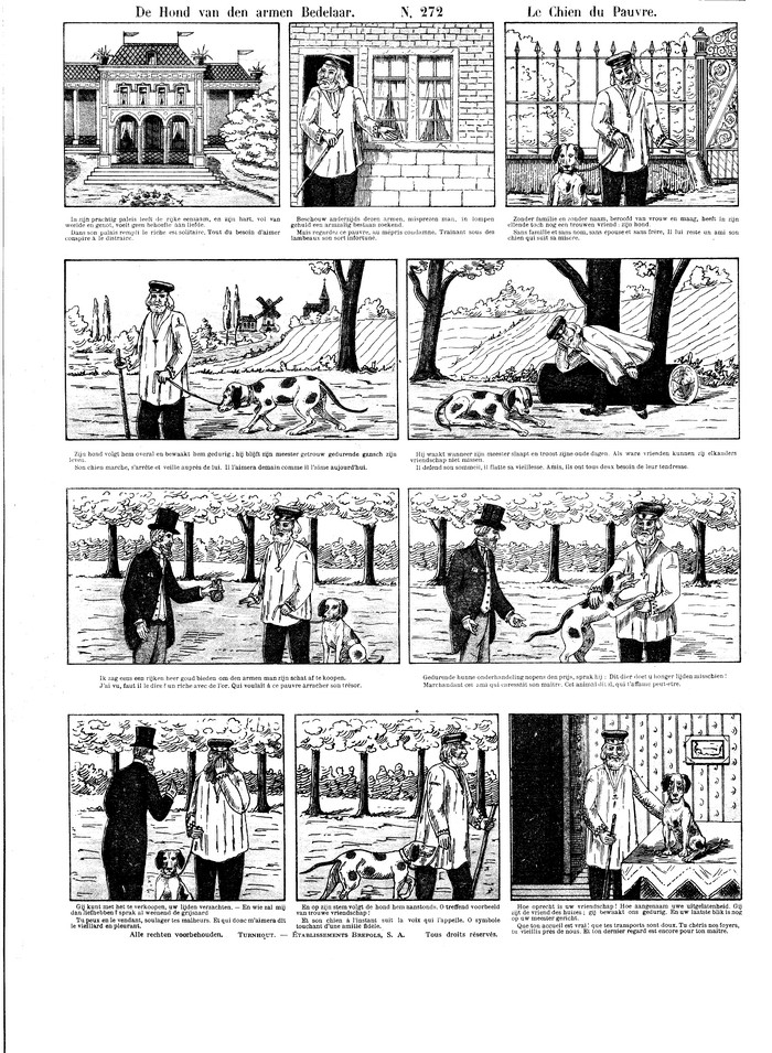 De hond van den armen bedelaar Le chien du pauvre