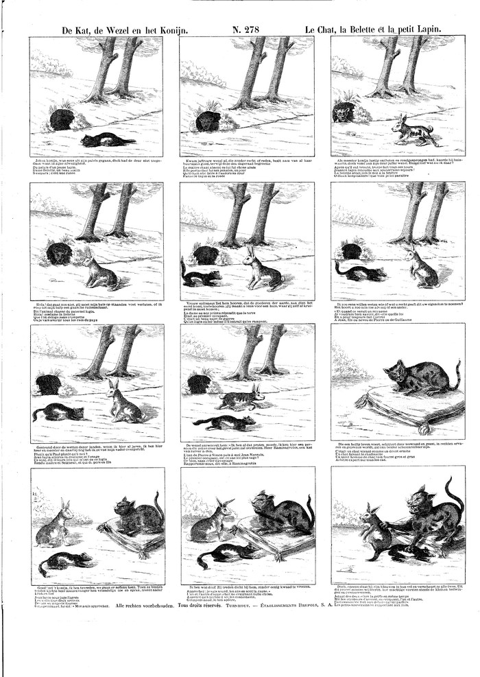 De kat, de wezel en het konijn Le chat, la belette et la petit lapin