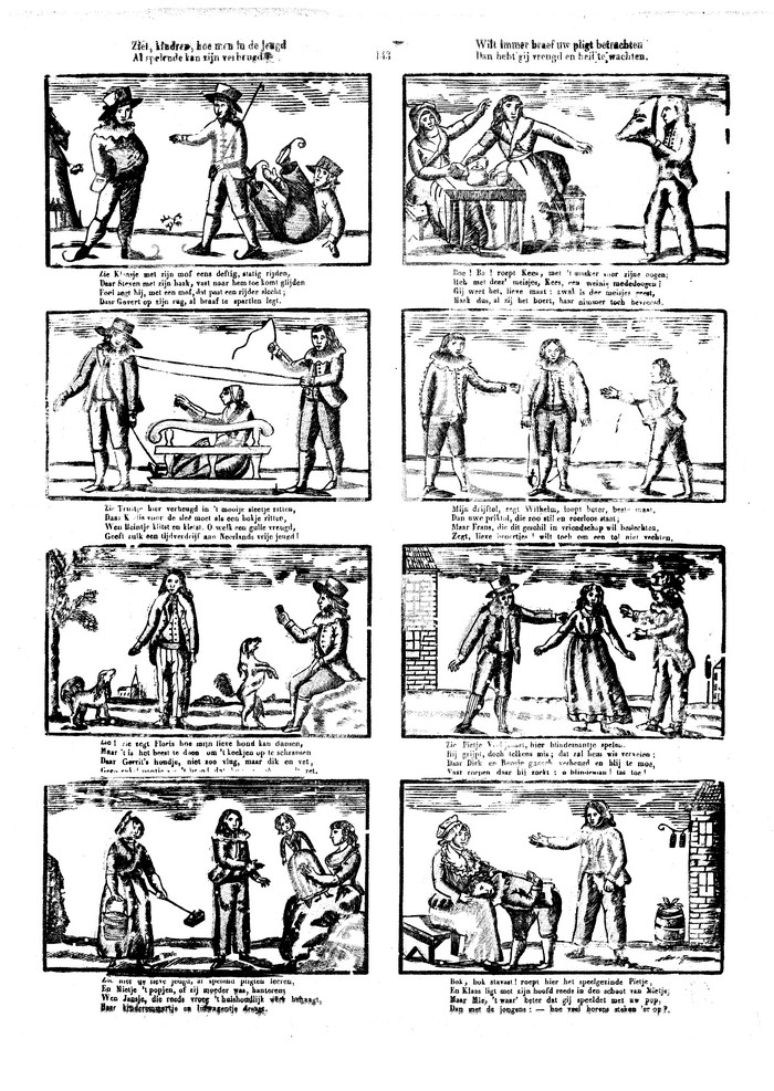 Ziet kindren, hoe men in de jeugd al spelende kan zijn verheugd