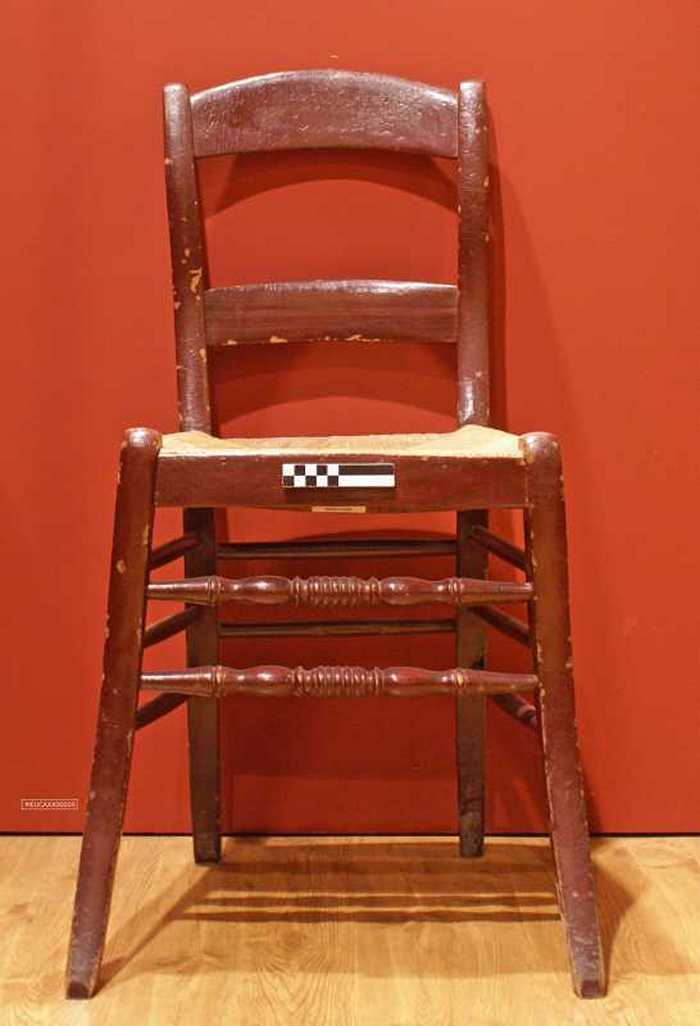 Stoel met rieten zitting