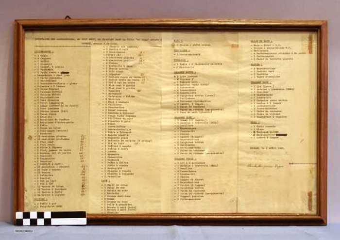 Ingekaderde inventaris van villa `Au Cuba