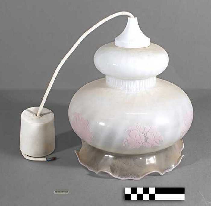 Hanglamp met glazen kap