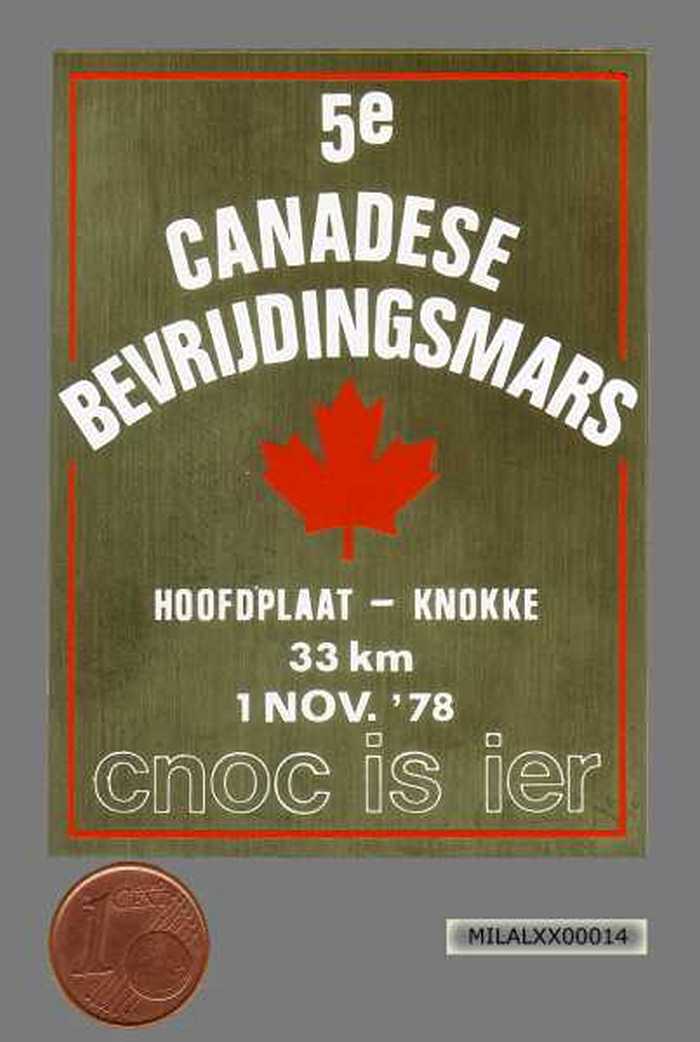 Plaatje 5e Canadese Bevrijdingsmars. Cnoc is Ier.