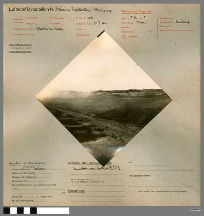 Einnebeln der Batterie K.W. II. (militaire luchtopname).