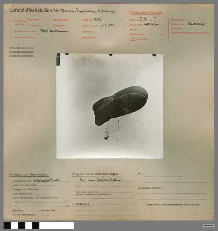 Der neue Torpedo-Ballon. (Duitse Militaire luchtopname)