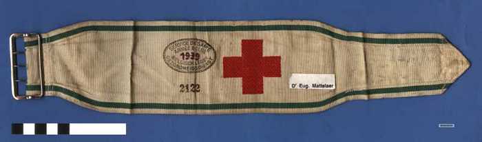 Rodekruisarmband van het Belgisch Leger - gedragen tijdens de omsingelinsperiode