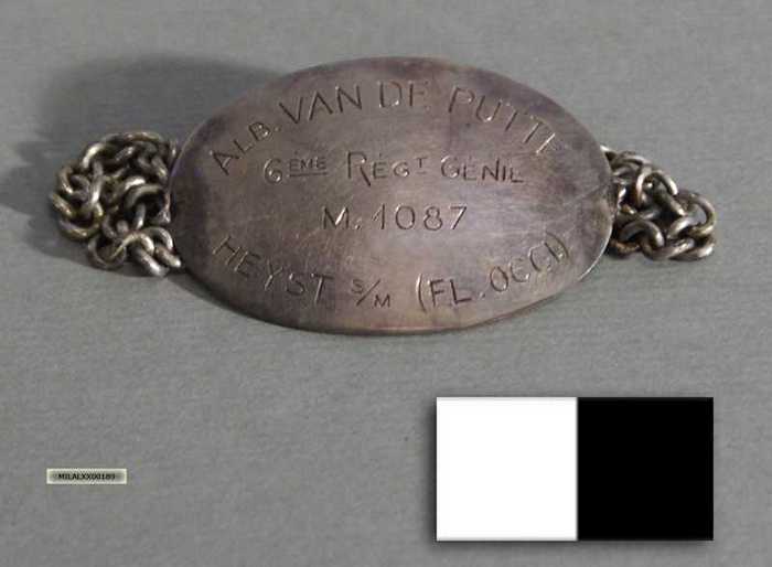 Militair identificatiepaatje van Van De Putte Alb.