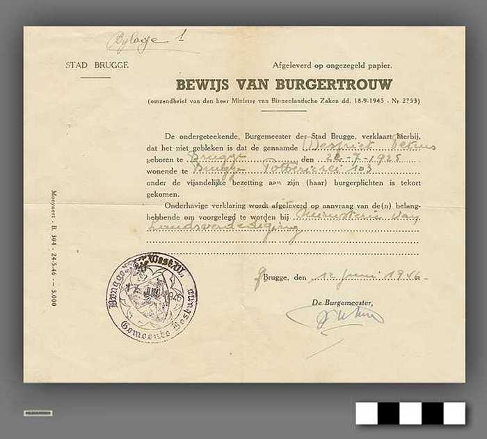 Bewijs van Burgertrouw - Despriet Petrus